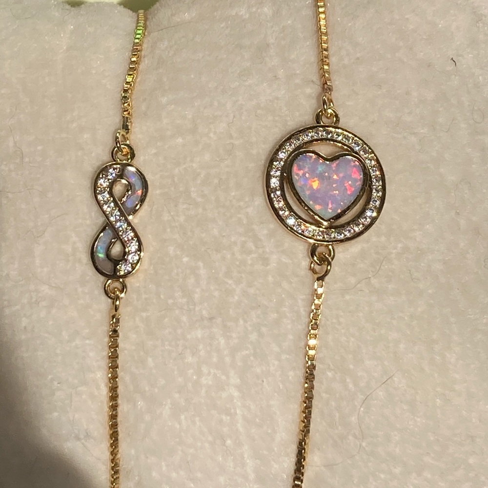 NWT Eye Candy Opal Gold Bracelet 24k